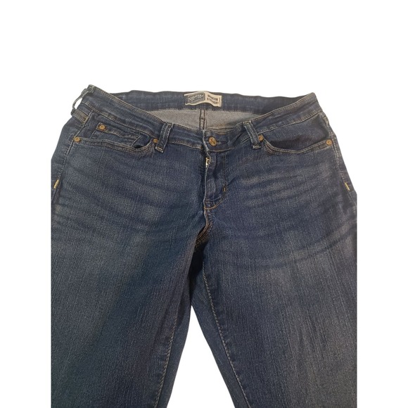 Levis Modern Straight Denim Jeans Womens 32X34 Blue Dark Wash Mid Rise Work Wear - Picture 4 of 13